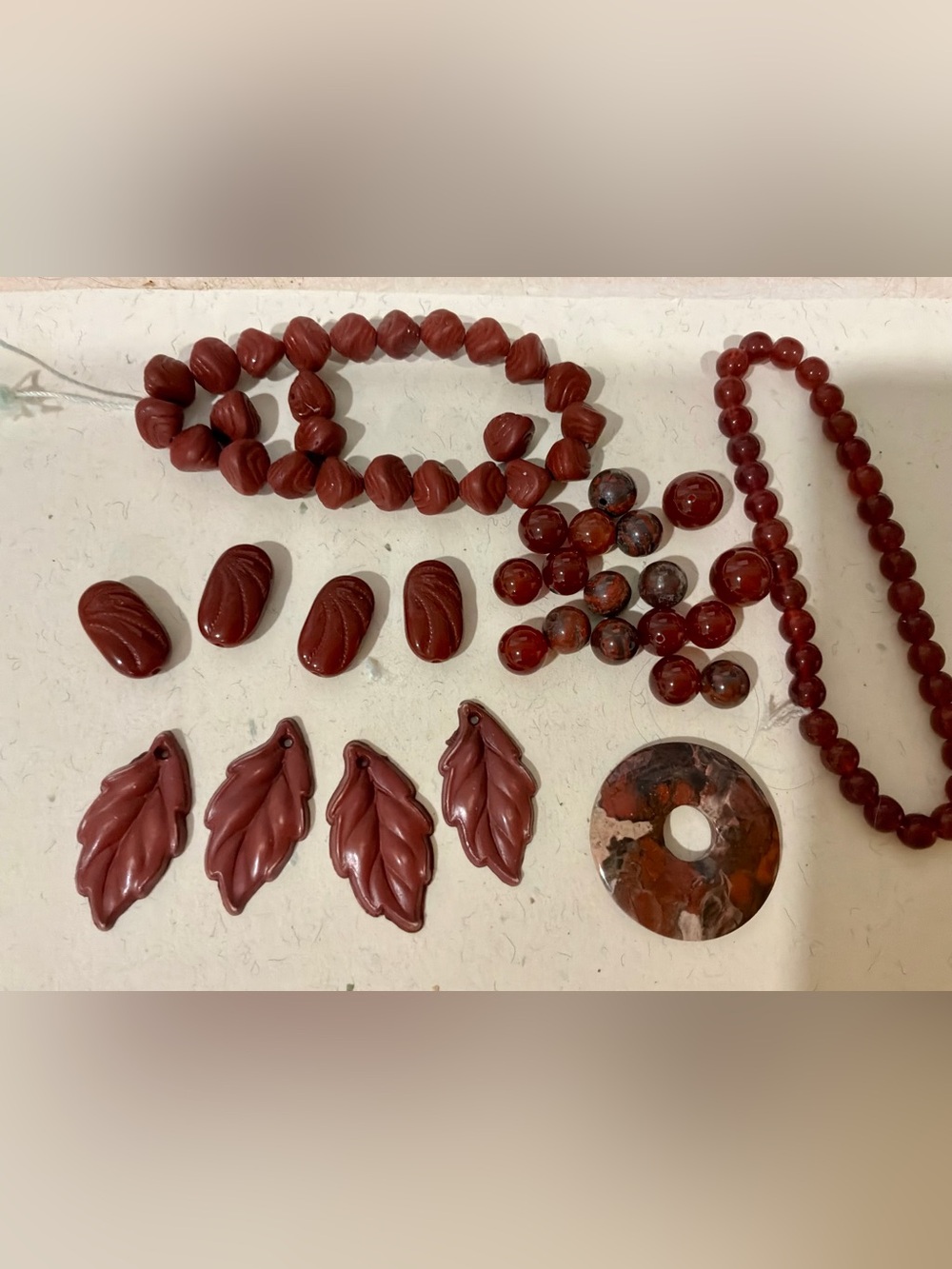 Semi precision stone bead lot